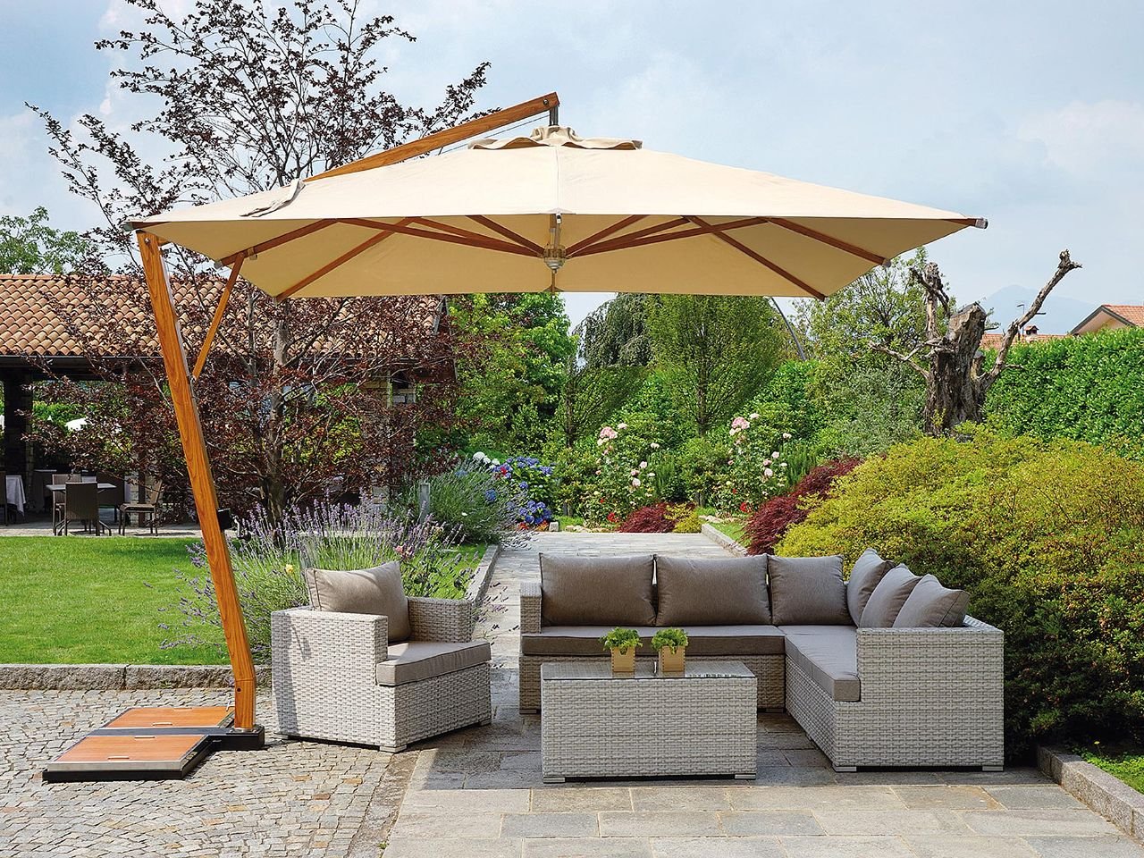 Ombrellone palo laterale 3,5X3,5 - v1